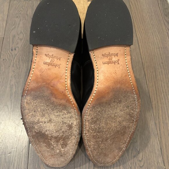 Johnston & Murphy Melton black dress shoes sz 10